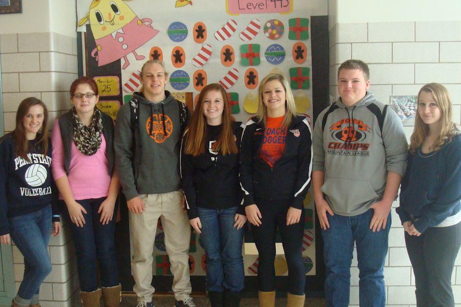 2013 Tyrone High School Peer Jury.  L-R: Kathleen Beck, Alex Veit, Erik Wagner, Lucy Raftery, Jordyn Swogger, Shawn Phillips, and Izzy Stroud.  Absent from photo: Brittani Dean
