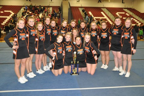 The TAHS Varsity Cheerleaders after the competition in Altoona.