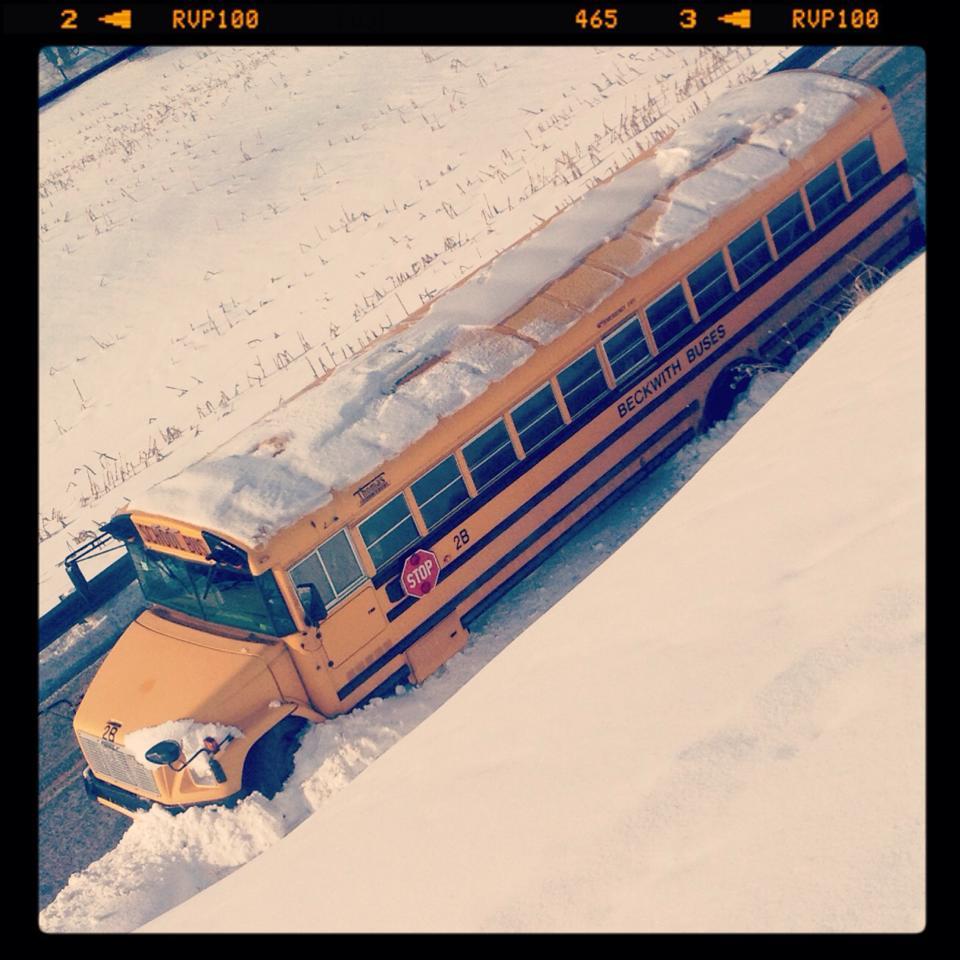 This photo was submitted by Tyrone sophomore Tristan Day, whose bus got stuck on its way to school on Wednesday, February 19