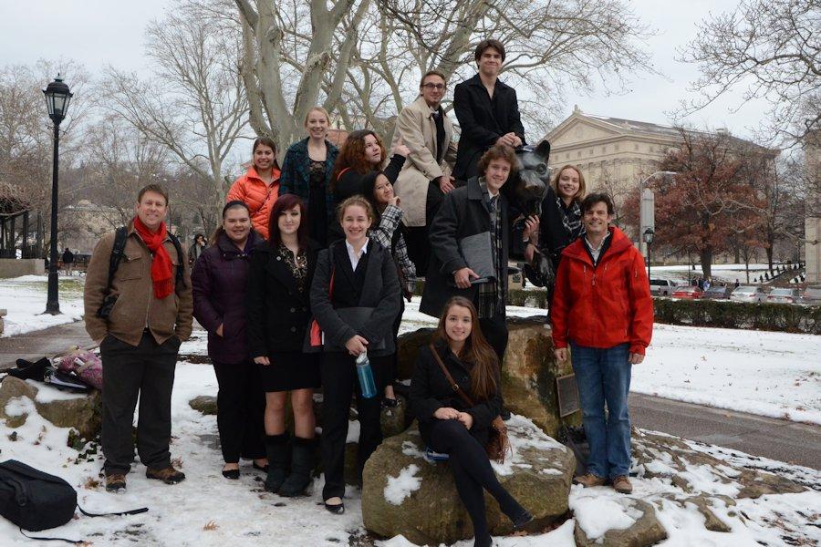 The Mock Trial team at the Pitt Invitational Tournament on January 5, 2014