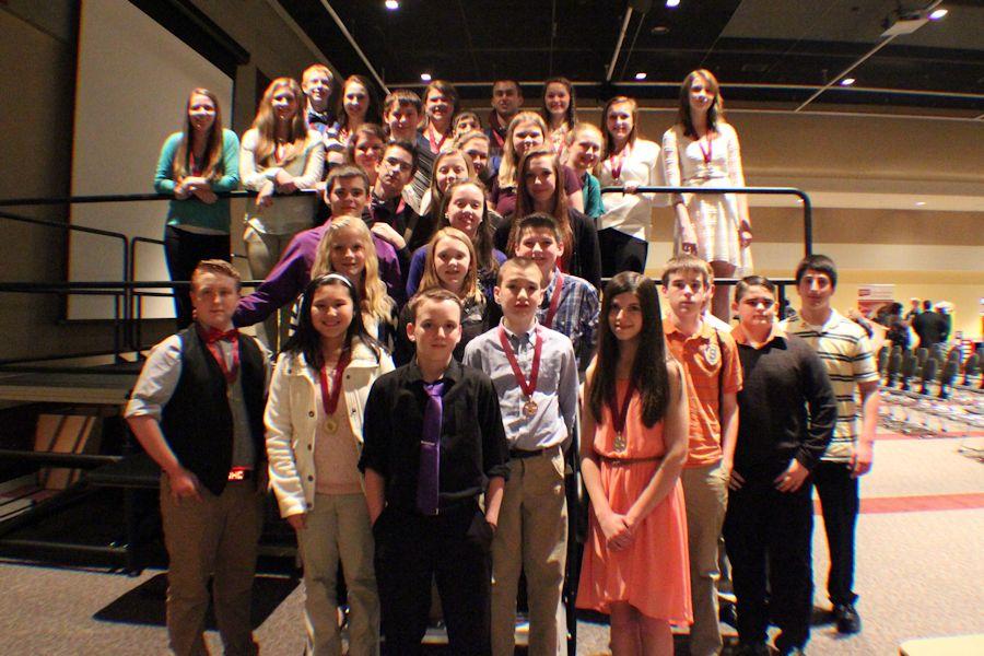 The group of students from 7th, 8th, and 9th grade who competed at National History Day