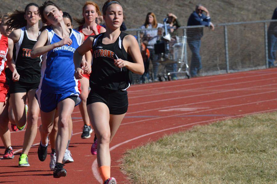 Sophomore Jordan Wiser, who ran a season best in the 800.  (file photo from meet vs. Huntingdon and Central)