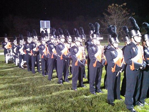 The Tyrone Band marches onto the field at the Huntingdon competition on October 11, 2014