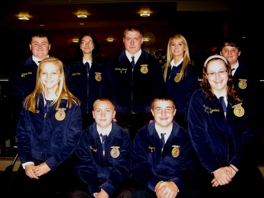  Back row – Daniel Peterson, Desiree Sparks, Charles Beard, and Carly Crofcheck.
Front row – Maddie Veit, Hunter Reese, Gage Light, and Katrina Hagenbuch. 