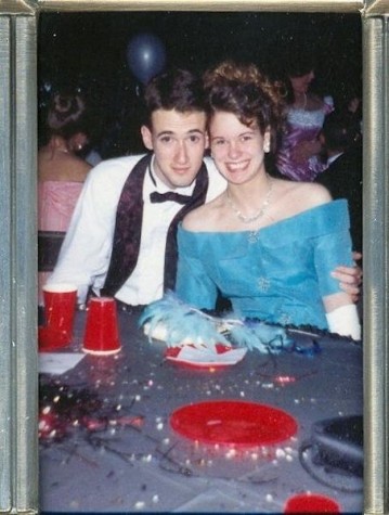 Kristen and Brad Pinter at their high school prom.