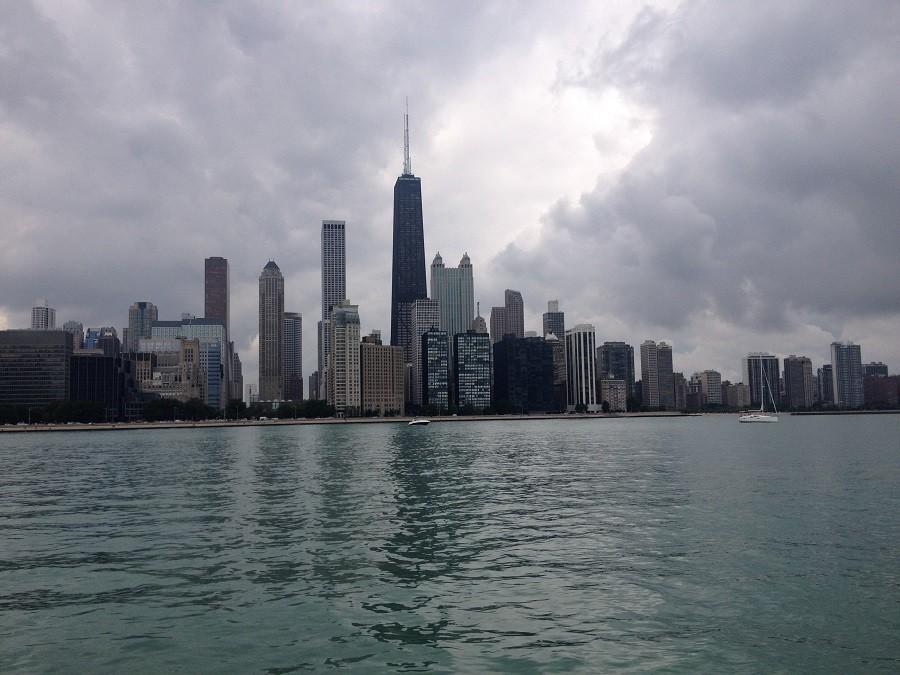 Chicago City Skyline as seen from Lake Michigan