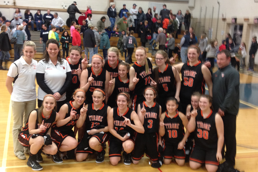Tyrone girls after winning the Mountain League title.