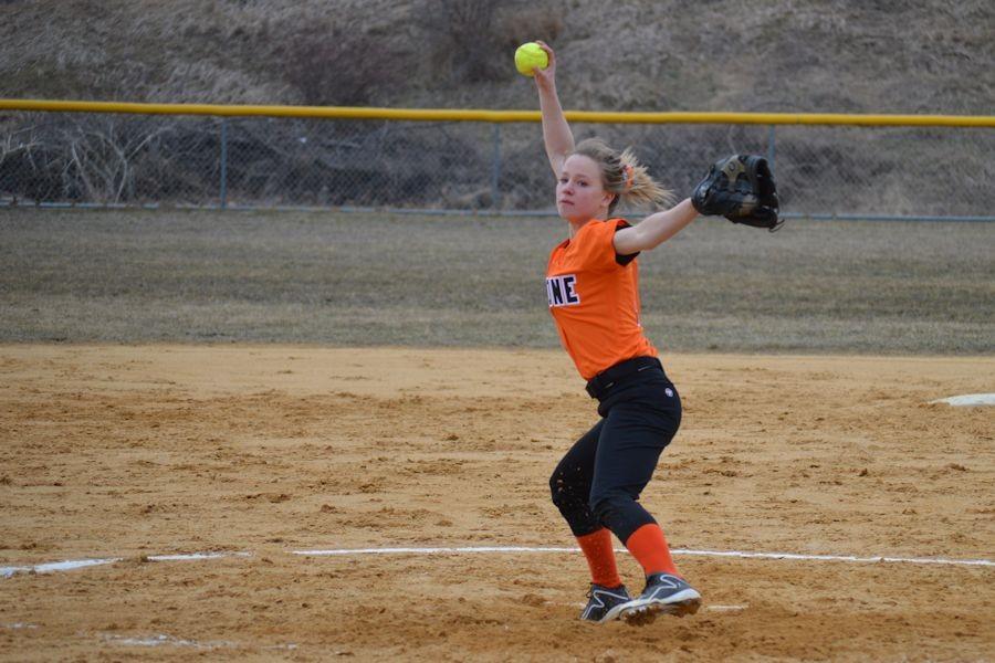 Junior Anna Baran will be pitching for the Lady Eagles again this season (file photo)