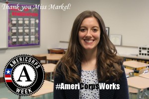 Teacher/AmeriCorps volunteer Chelsey Markel is making a difference at TAHS
