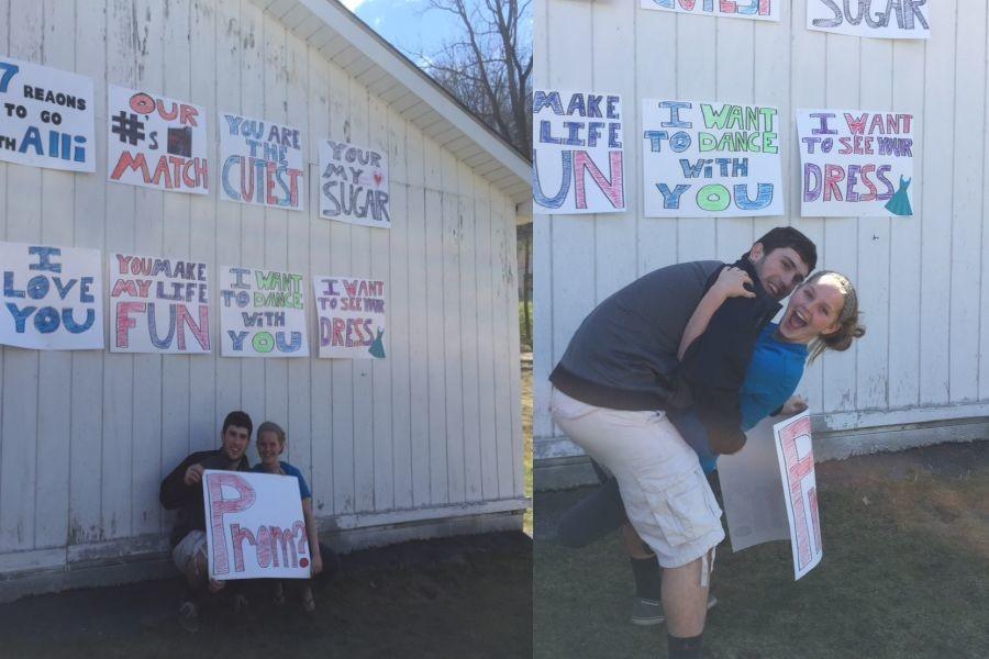 Anthony Politza and Allsion Hosko with their promposal