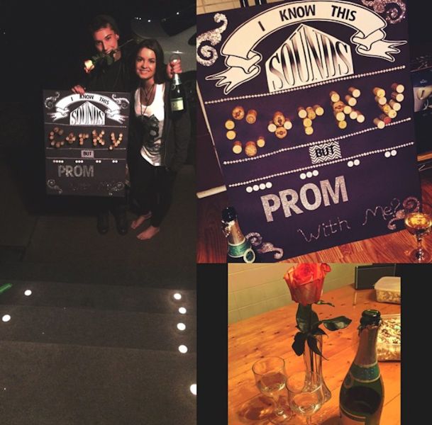Dakota Cowfer and Kali Lingenfelter with their promposal