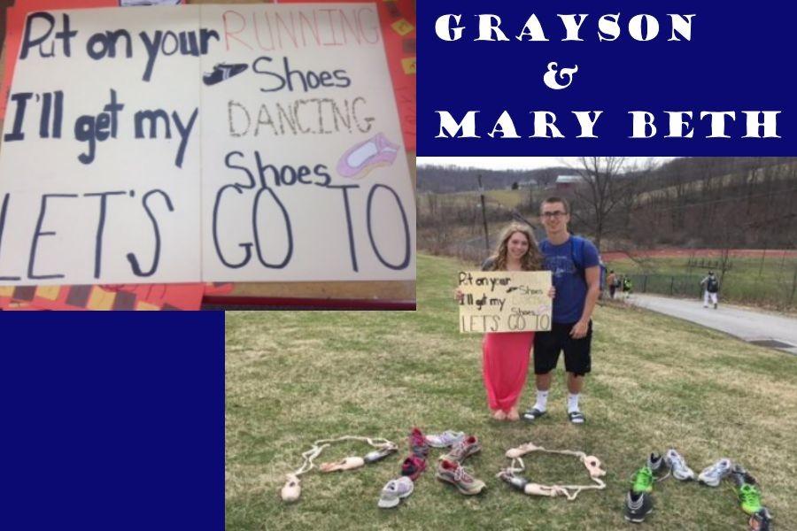 Mary Beth Raabe and Grayson Putt with their promposal