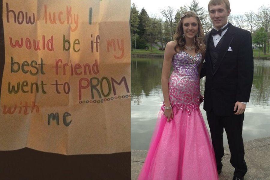 Sam Aungst and 2014 Tyrone Grad Bailey Christine and their promposal