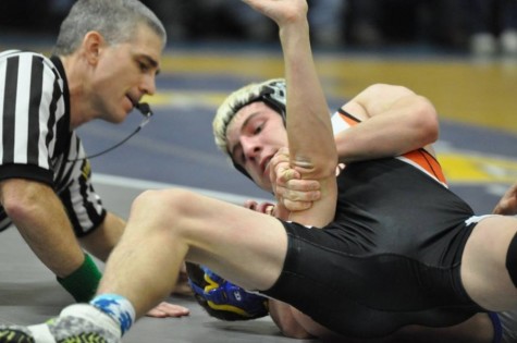 Ty Snyder's pin helped the Eagles to a decisive win over Bellwood.