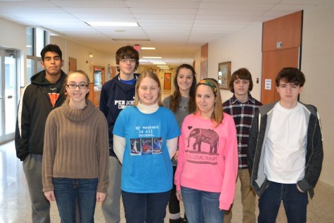 Front Row (l-r): Heather Osterhout, Taylor Hoover, Sharon Salyer, Skyler Woodring
Back row (l-r): Erick Ixtepan-Ramirez, Michael Nagle, Haley Wagner, Nick Greene