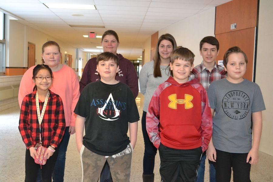 Front row (l-r): Sarah Butina, Chad Steele, Balin Hand,  Aden McCracken
Back row (l-r): Jillian Williams, Shyanne Webster, Madison Yothers, Mason Harris