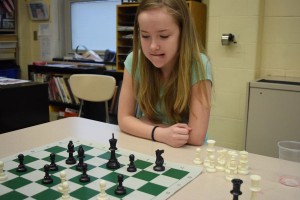 Emily McDonald planning her winning move.
