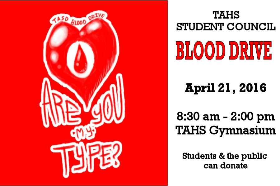 TAHS Student Council-Red Cross Blood Drive on April 21st