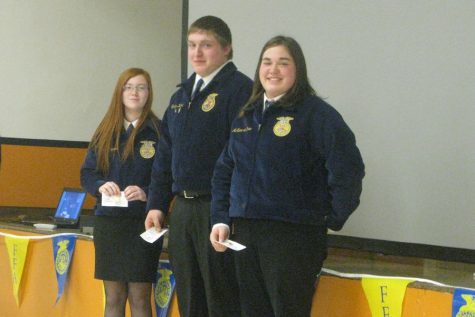 The Ag Program students conduct three major fundraisers to sponsor trips, Mobile Ag Lab, classroom materials, etc. The top three students in each fundraiser were recognized at the banquet. Sklyer Thompson – Fruit Sale Charles Beard – Jerky Sale MaKenna LaRosa – Strawberry Sale