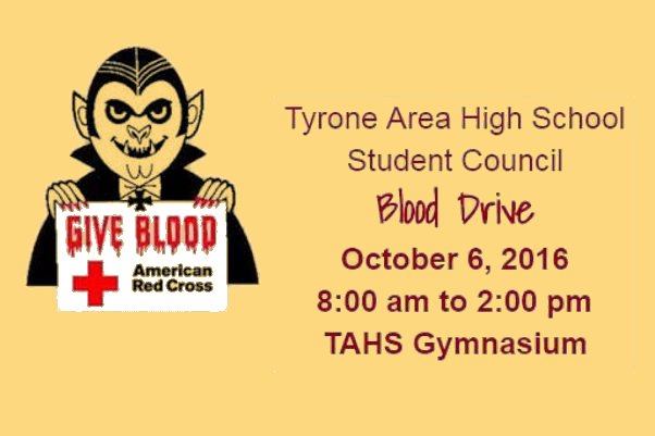 Donate Blood at TAHS on October 6!