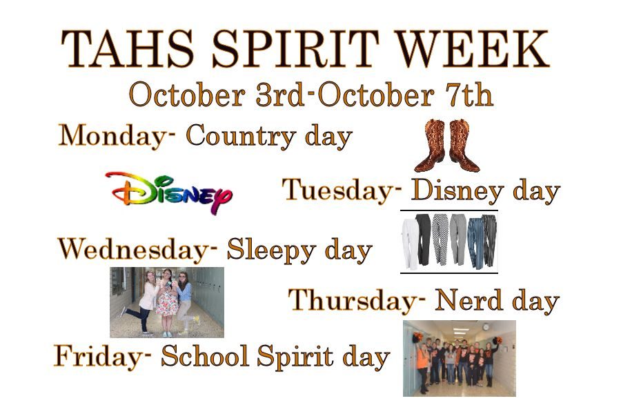 October 3-7 is School Spirit Week