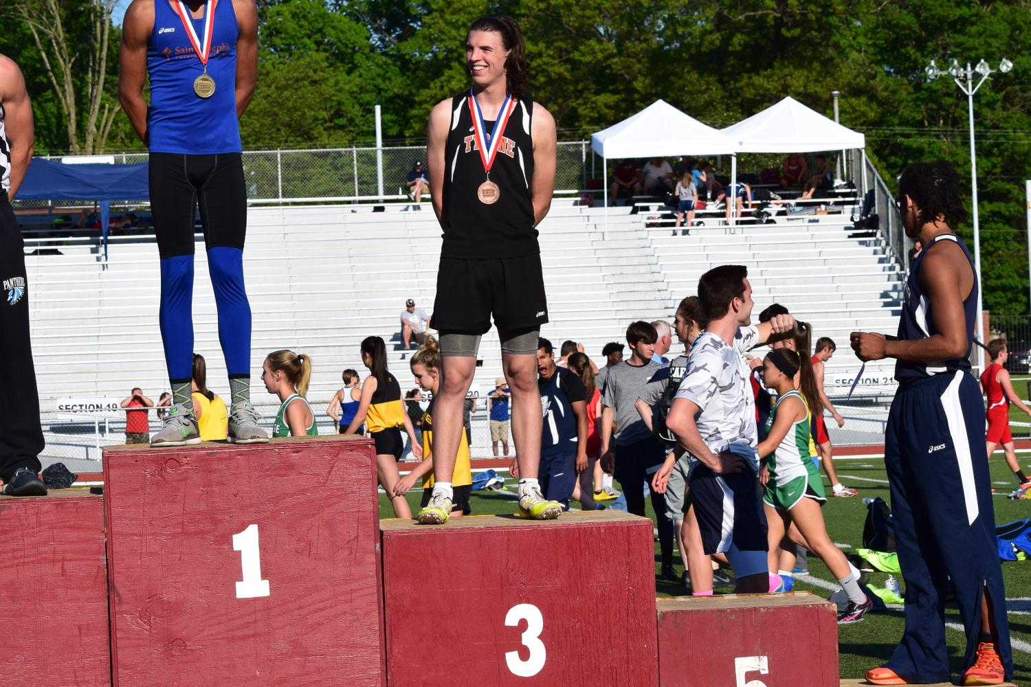 Jake Meredith placed third in the long jump and will move on to the state championship meet