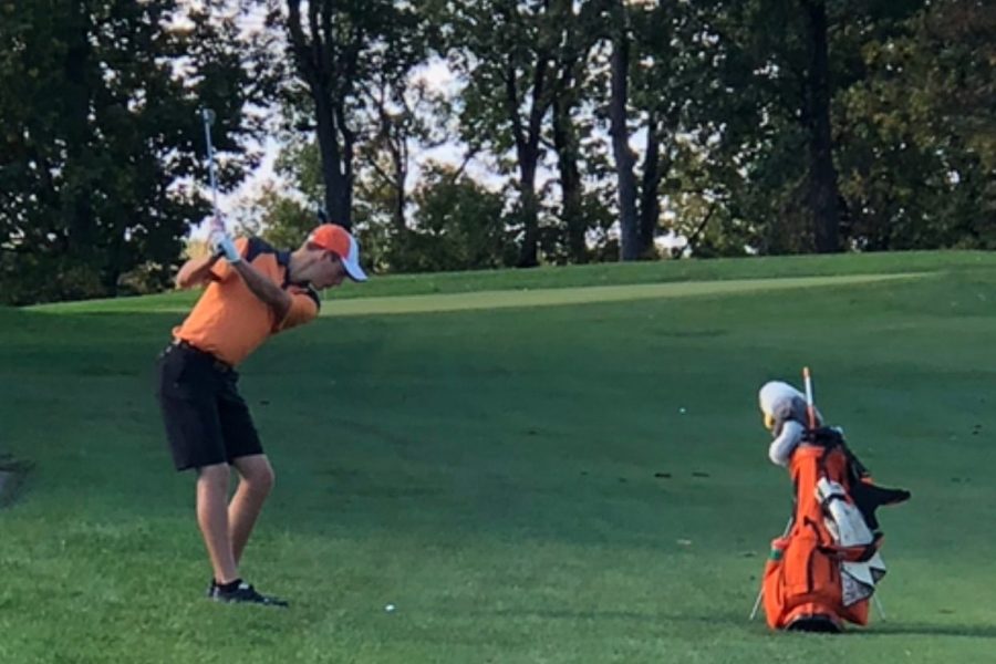 Ferguson teeing off at the State Tournament