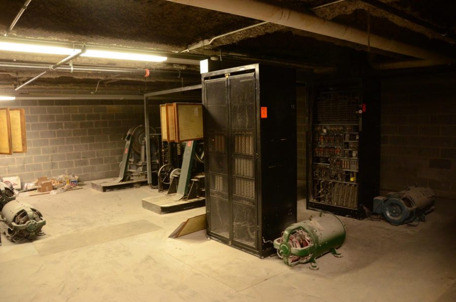 Equipment room on the top floor of the main building.