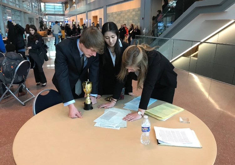 Attorneys going over scores after tournament