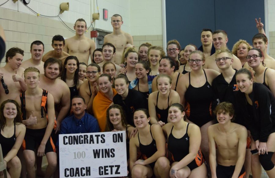 Getz++Earns+100th+Career+Win+as+Swim+Team+Snags+a+Double+Win