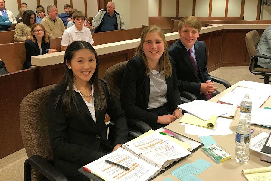 Tyrone Attorneys, Senior Molly Harris (Left), Senior Chloe Makdad (Center), Sophomore Brent McNeel (Right).