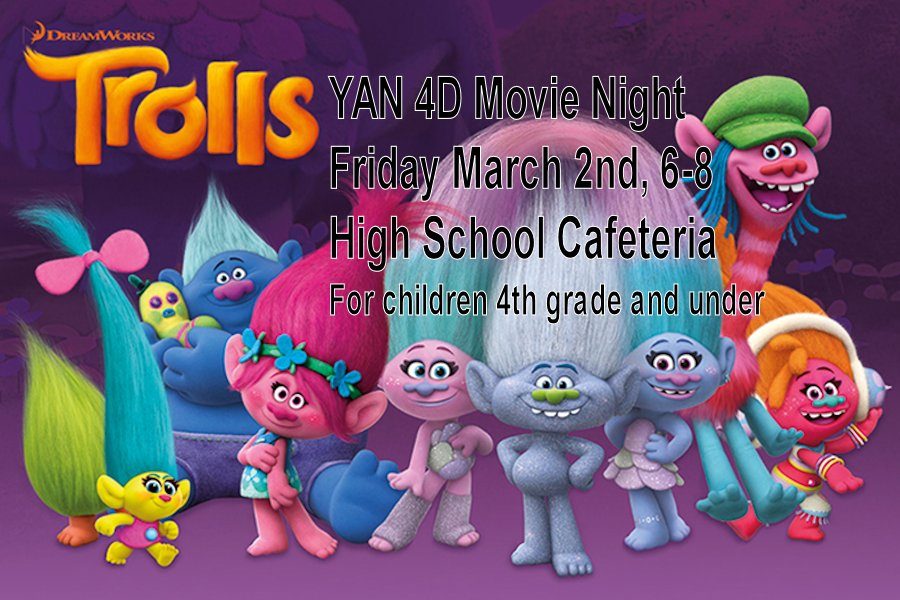 Fourth Annual YAN 4D Movie Night Set for Friday March 2nd