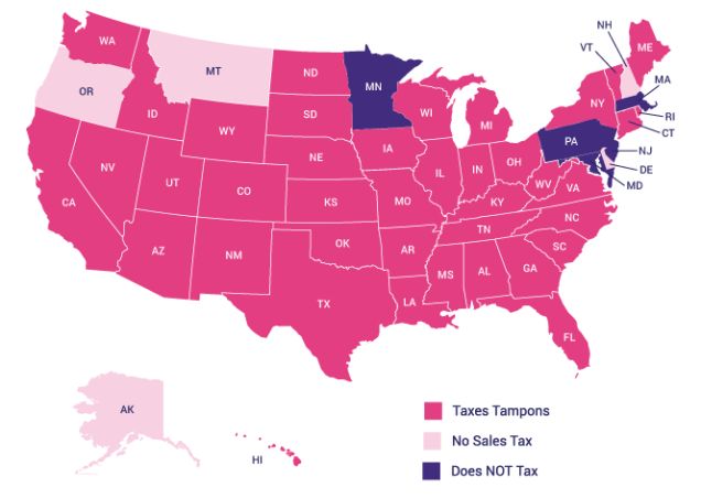 tampon tax map