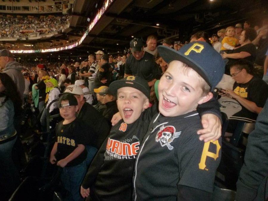 Rodney Shultz and Brandon Lucas at a Pirates game