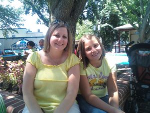 Brooke and her mom at Hershey Park