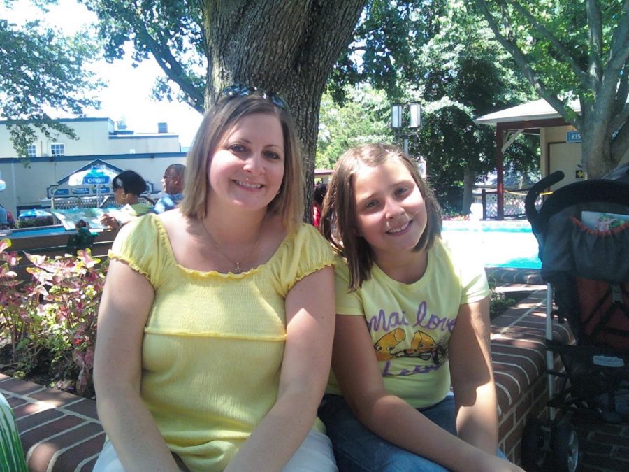 Brooke and her mom at Hershey Park