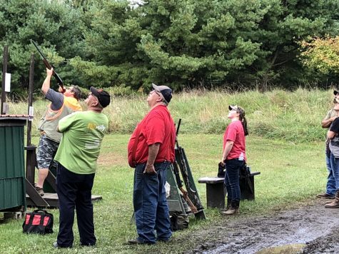 Participants were challenged to a variety of clay targets throughout the 50 shot course (file photo)