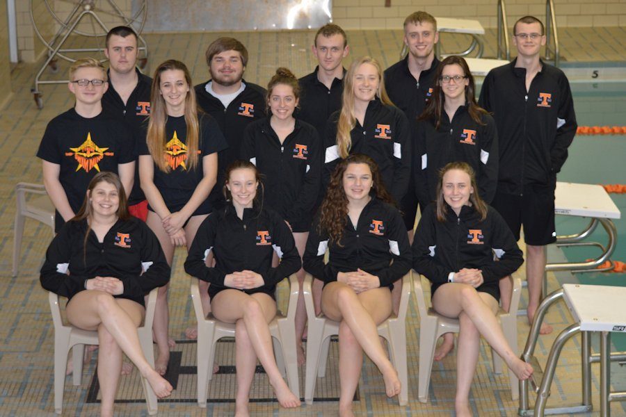 The Tyrone District Team from the 2017-2018 season L-R: Sitting Callie Maceno, Maddie Coleman, Cate Baran, Sarah Hoover. 2nd row- Hunter Gregg, Gwen Dougherty, Sarah Manna, Fiona McConnell, Mae Decker. 3rd row- Carter Maceno, Matt Beam, Matt Lenze, Bryce Bauer and Jacob Decker