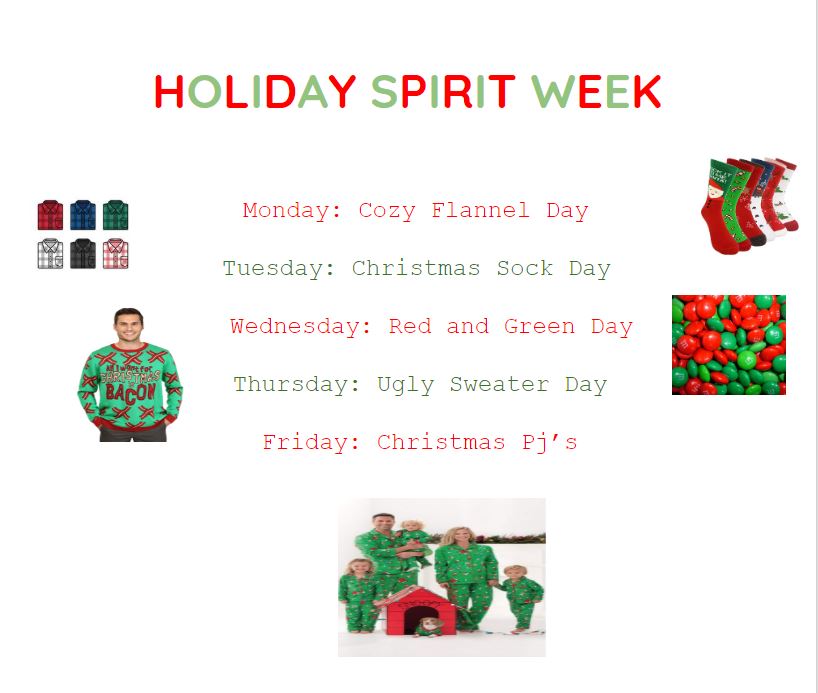 Get in the Holiday spirit all next week.