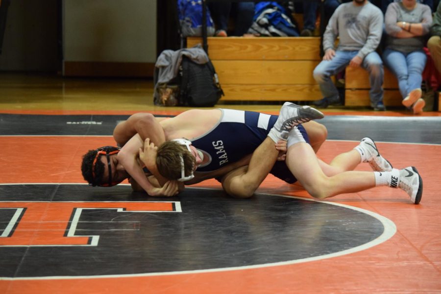 Tyrones Tommy Hicks pinned Penns Valleys Dristen Wolfe in the last 1:29 in the match.