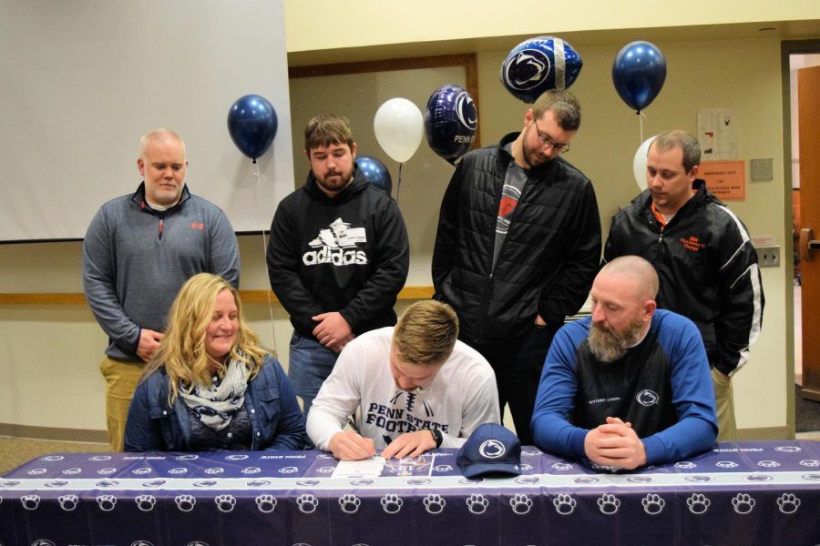 After a successful high school football career Light made his commitment to play for Penn State official at a signing ceremony today at TAHS.  