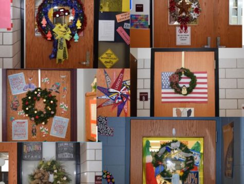 Just a few of the wreathes decorating the doors of TAHS.  Voting for the best wreath will be open until 9:00 am on December 21.