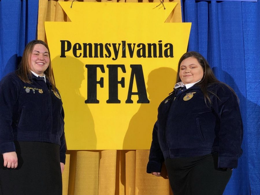 MaKenna LaRosa, and Jacey Whitcomb received their Keystone FFA Degree. Absent from photo: Reilly Ronan.