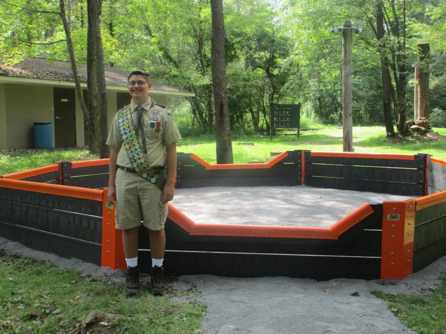 Tyler Beckwith built a Gaga Ball pit at Camp Anderson for his Eagle Scout Project.