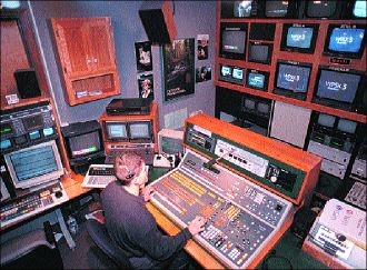 Mr. Rutter in the WPSX-TV control room in 2000.
