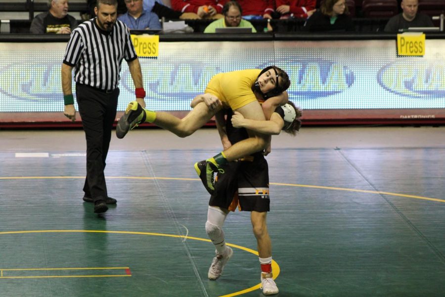 Hunter Walk at the regional wrestling tournament