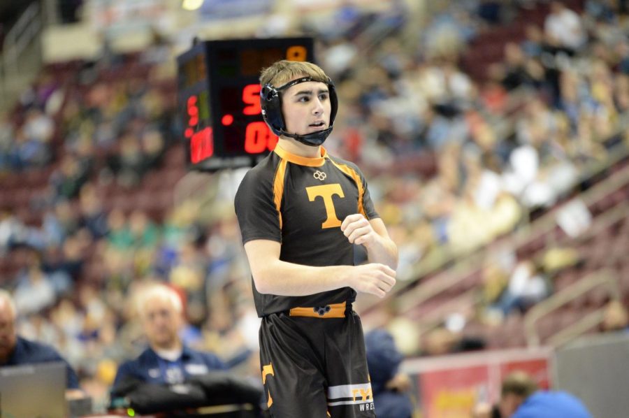 Walk after winning his first match at States on Thursday.