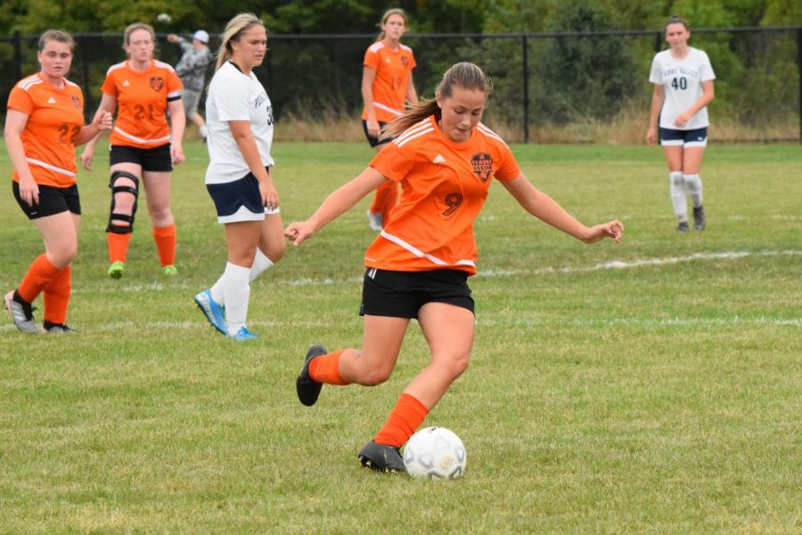 Chloe LaRosa marching towards Penns Valley  territory searching for another goal.