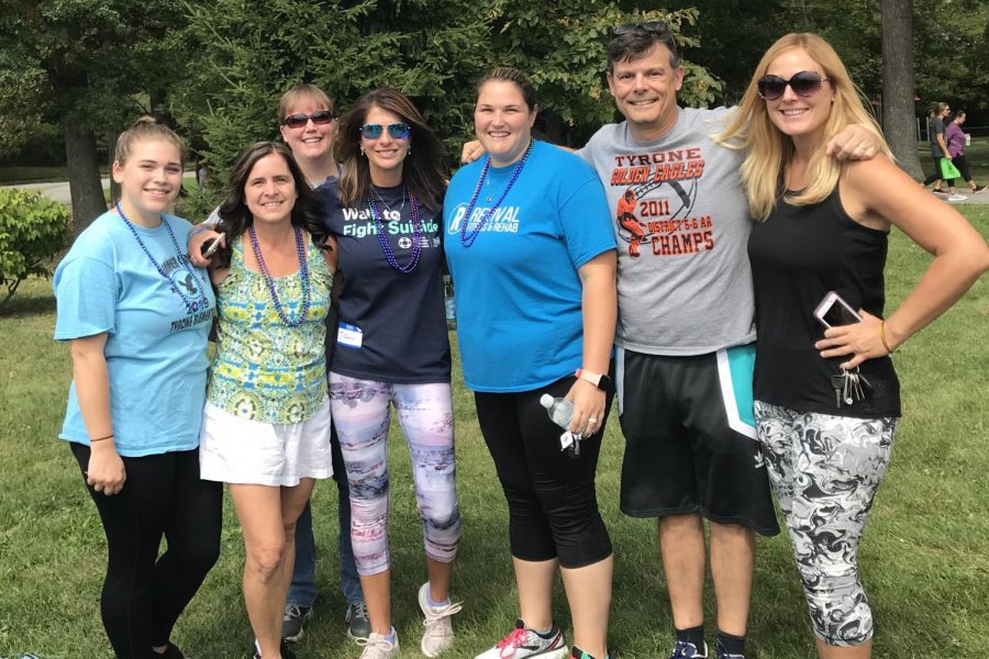 Several Tyrone teachers who had Adam Zook as a student were at the walk in his honor.