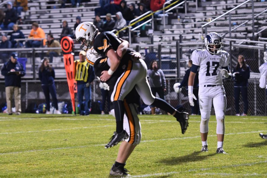 Broc Zimmerman after scoring a touchdown